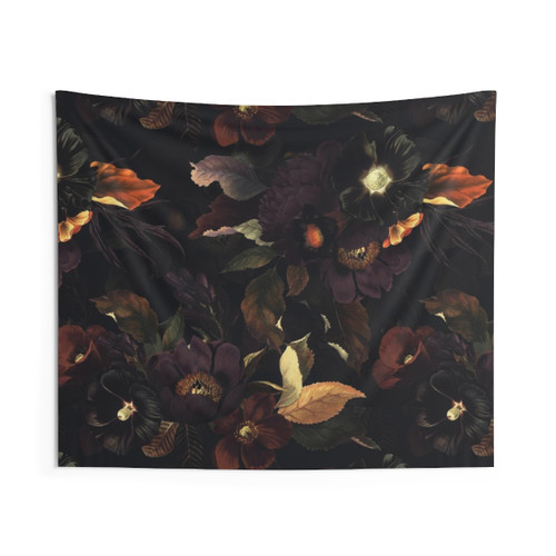 Mystical Botanical Night Garden Tapestry