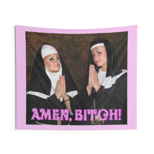 Y2K Paris Hilton and Nicole Richie Nuns Tapestry