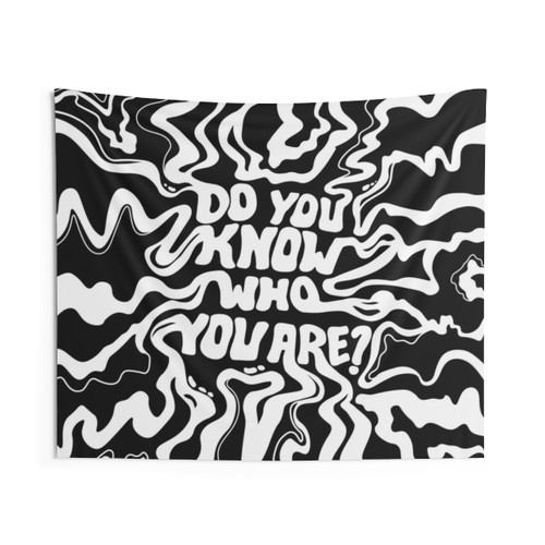 Black & White Do You Know Who You Are Tapestry