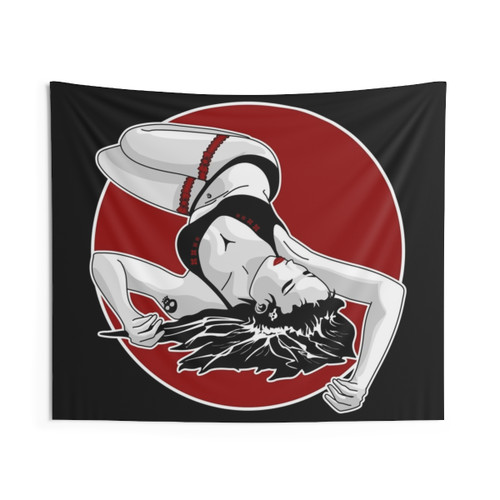 Geisha Pinup Tapestry - Anime Inspired Wall Hanging
