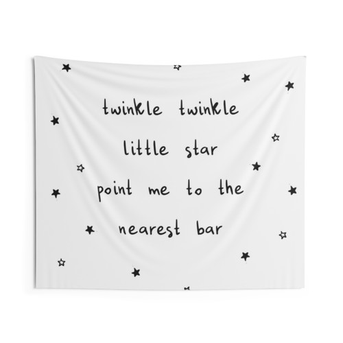 Twinkle Star Tapestry with Bar Humor Decor