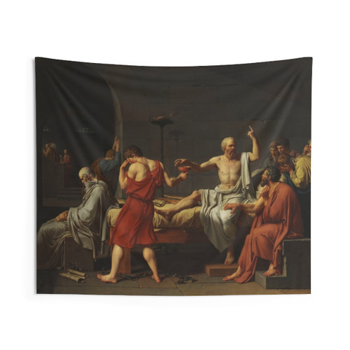 The Death of Socrates Neoclassical Tapestry by Jacques-Louis David