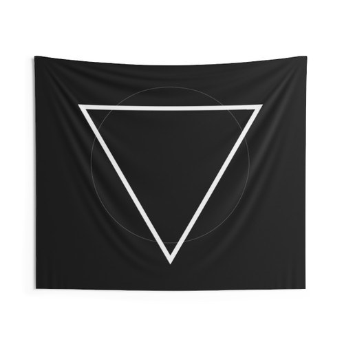 Geometric Minimalist Triangle Circle Tapestry