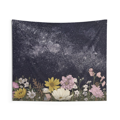 Galaxy in Bloom Floral Tapestry