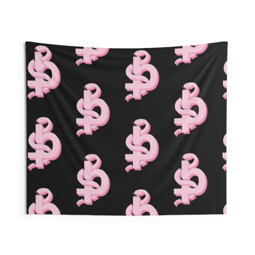 Blackbear Logo Pink Tapestry Wall Hanging