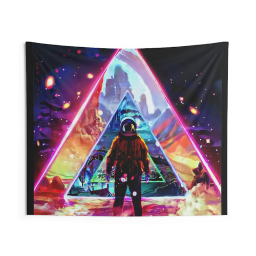 Cosmic Triangle Travel Tapestry - Wall Decor