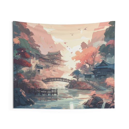 Momonosuke Anime Tapestry - Japanese Nature Scene