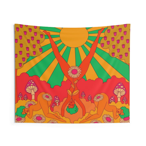 Psychedelic Summertime Tapestry Wall Decor