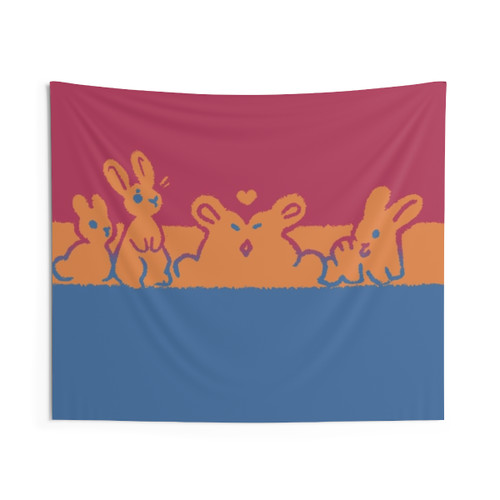 Pansexual Pride Bunnies Tapestry
