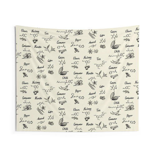 The Chemistry of Food Tapestry - Food Science Wall Art