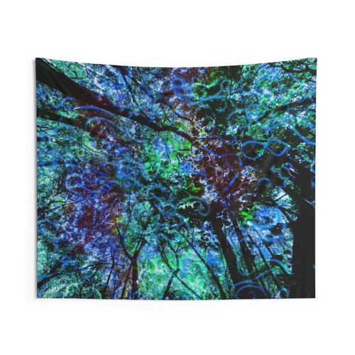 Colorful and Trippy Nature Tapestry