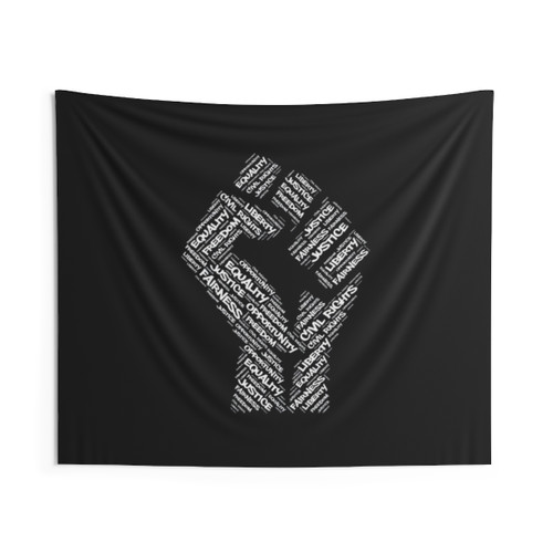 Black Power Fist Activist Tapestry