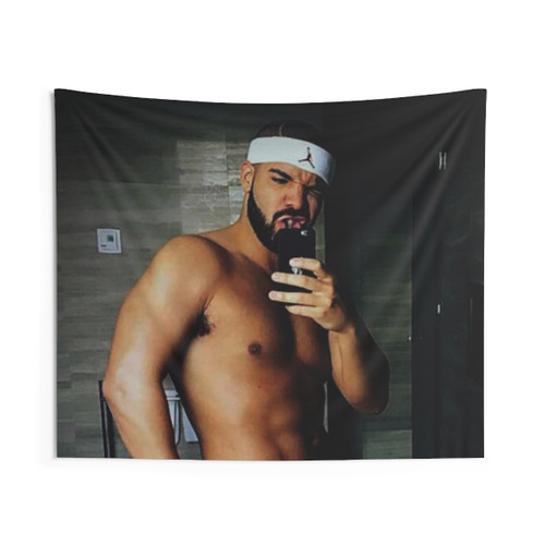 Drake Shirtless Tapestry - Hip Hop Wall Art