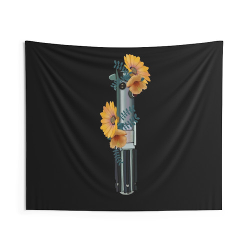 Lightsaber Flower Tapestry - Minimalist Star Wars Wall Decor