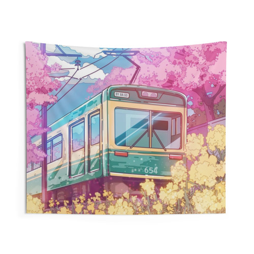 Japanese Cherry Blossom Travel Tapestry