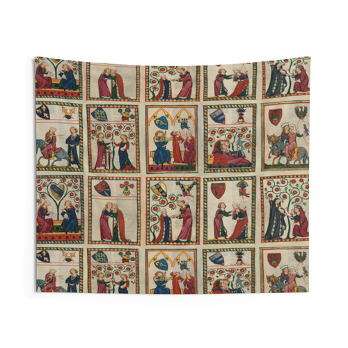 Codex Manesse Medieval Tapestry Wall Hanging