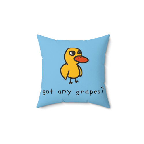 Got Any Grapes? Decorative Pillow featuring the iconic duck song meme