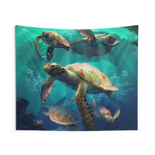 Beautiful Sea Turtle Tapestry Wall Hanging
