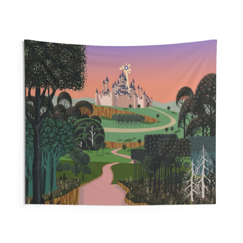 Dreamlike Castle Tapestry Wall Art