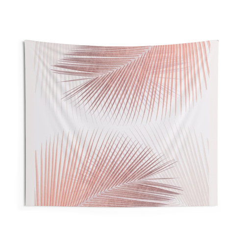 Rose Gold Palm Leaf Tapestry