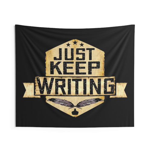 Just Keep Writing Vintage Tapestry