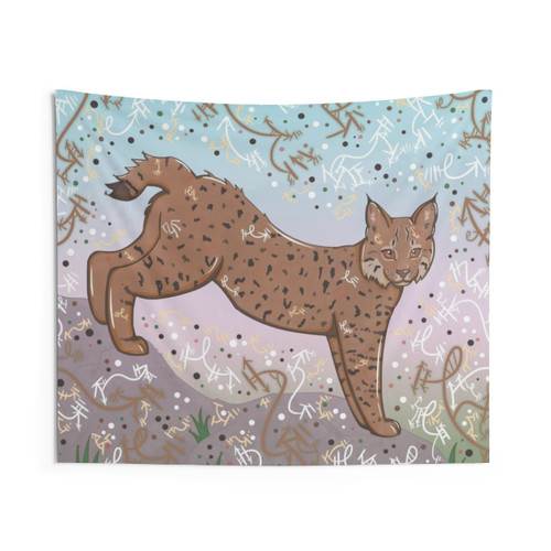 Little Bobcat Tapestry Wall Hanging