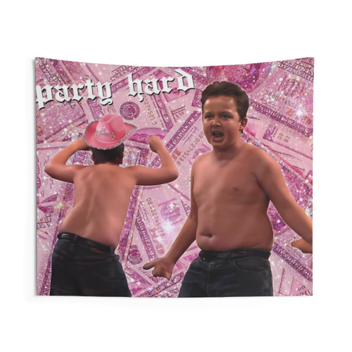 Gibby Party Requirements Tapestry - Funny iCarly Meme Wall Hanging