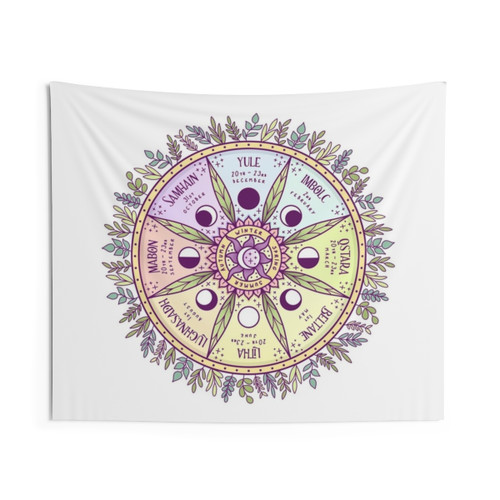 Wheel of the Year Pagan Tapestry