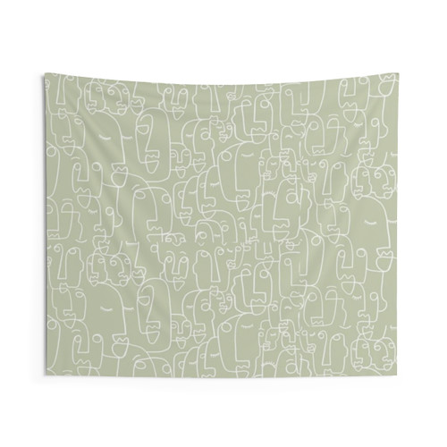 Sage Green Minimalist Tapestry