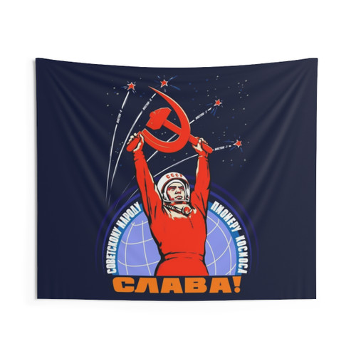 Yuri Gagarin Soviet Propaganda Tapestry