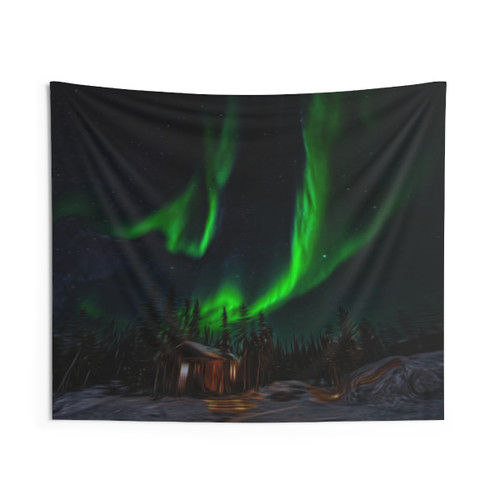 Northern Lights Landscape Tapestry