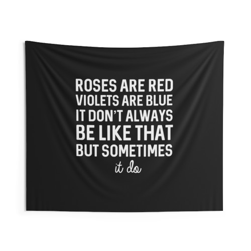 Roses and Violets Trendy Tapestry