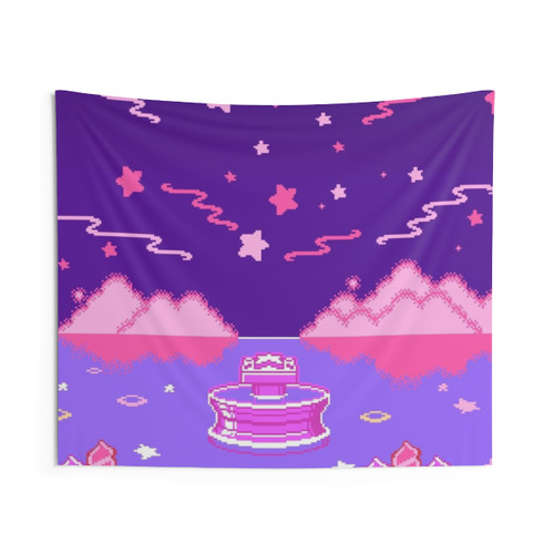 Kirby's Adventure Retro Gaming Tapestry