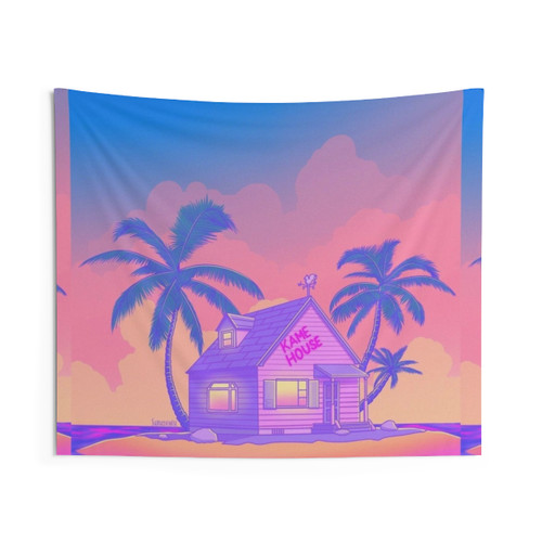 KAME HOUSE Anime Tapestry featuring Goku and Dragon Ball characters