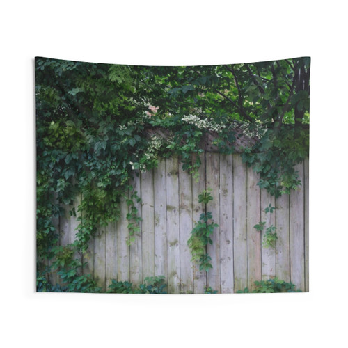 Lush green leaf tapestry
