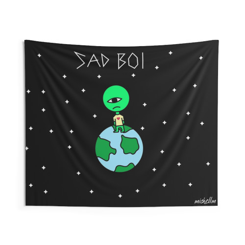 Trippy Alien Space Tapestry