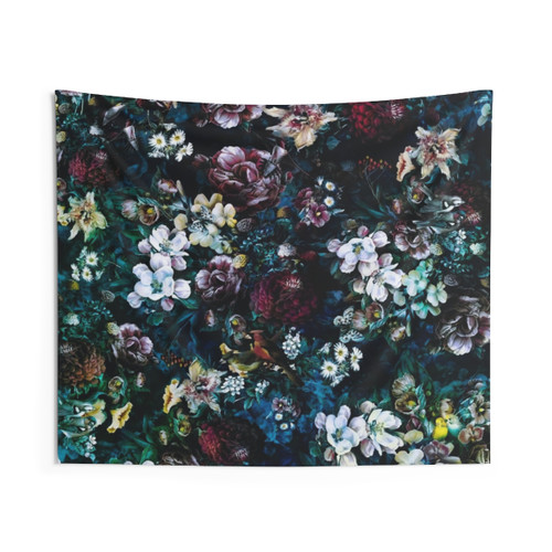 Night Garden 21 Tapestry - Floral and Abstract Wall Decor