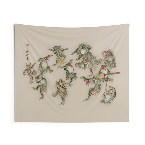 Kawanabe Kyosai Dance of the Frogs Tapestry
