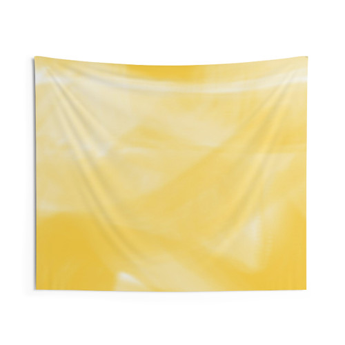 Vibrant yellow abstract tapestry design