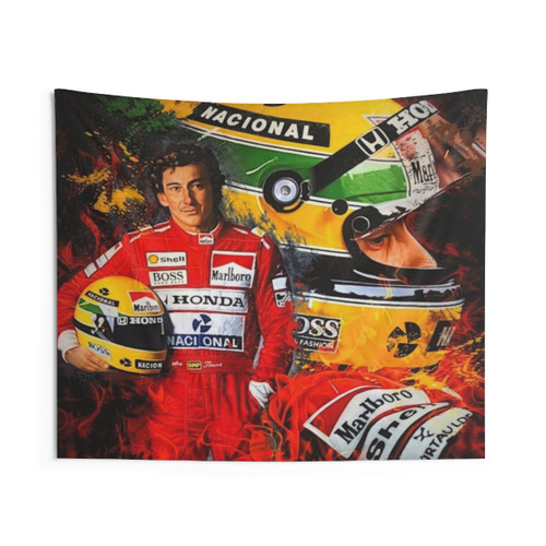 Ayrton Senna Formula 1 Tapestry Wall Art