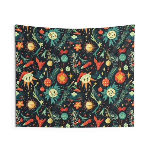 Festive Christmas Pattern Tapestry