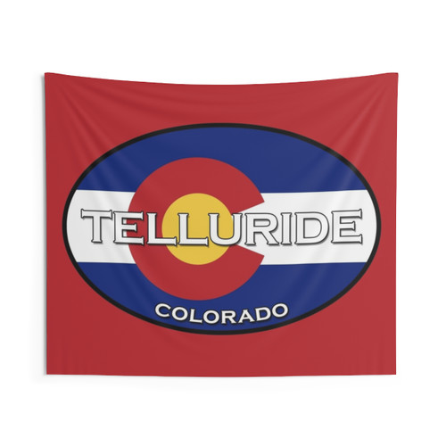 Telluride Colorado Tapestry with State Flag Design