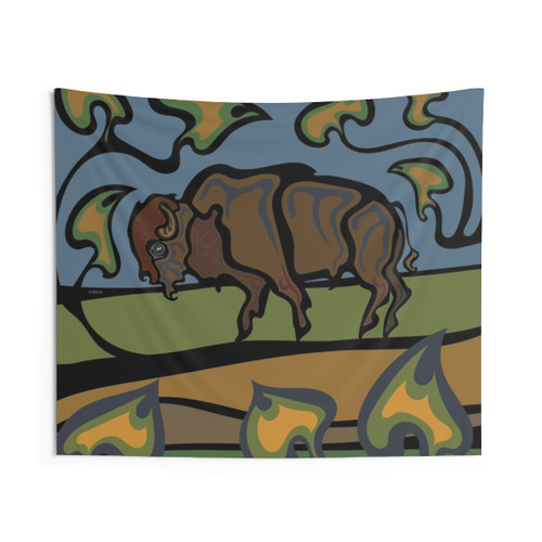 Respect Indigenous Buffalo Tapestry