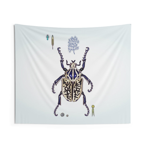 Colorful Goliath Beetle Tapestry