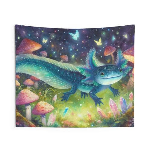 Axolotl Lovers Tapestry - Adorable Axolotl Art Wall Hanging