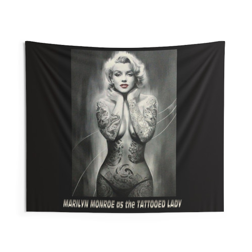 Marilyn Monroe Tattooed Lady Print Tapestry