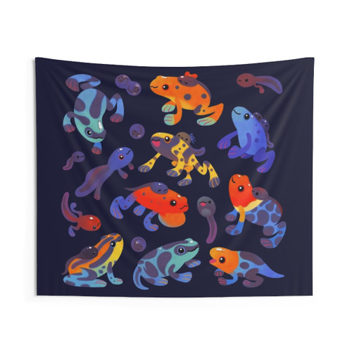 Vibrant Poison Dart Frog Tapestry Wall Art