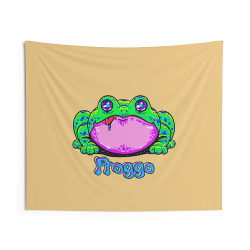 Psychedelic Frog Tapestry - Vibrant and Colorful Wall Hanging