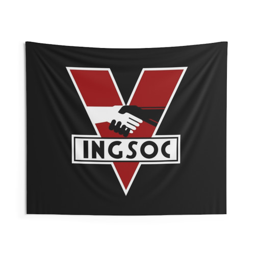 INGSOC 1984 Tapestry - Orwellian Surveillance Decor