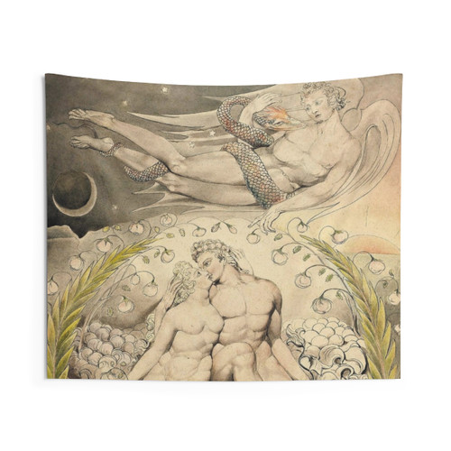 William Blake Satan Watching Adam and Eve Tapestry